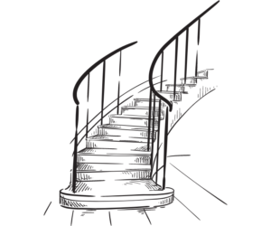 dessin d'un escalier